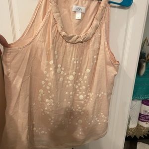 Pink glitter top by the loft